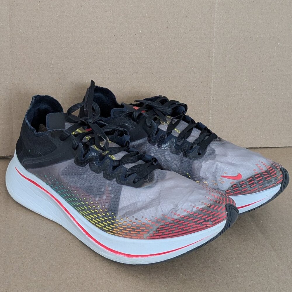 Nike Zoom Fly Sp Fast 'Black Red Orbit Green' BV6105 001 Mens Size 9.5 . - Picture 2 of 14
